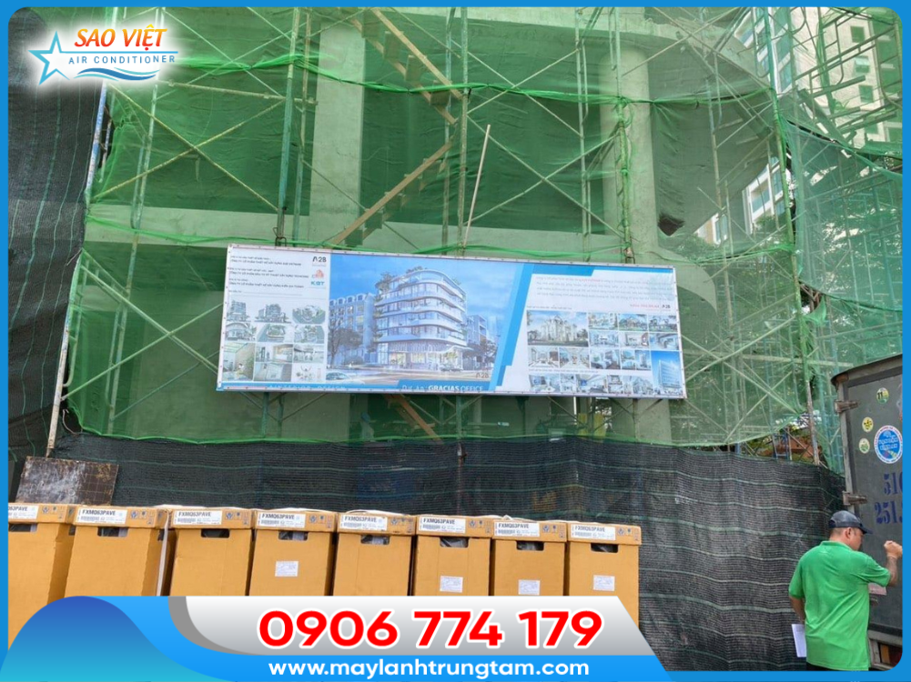 máy lạnh trung tâm cho tòa nhà văn phòng Sao Việt