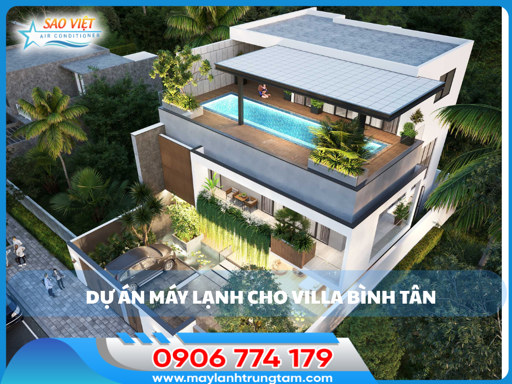 Máy lạnh trung tâm cho villa Bình Tân