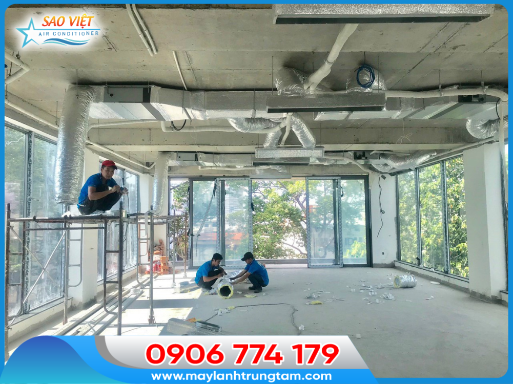 kỹ thuật lắp đặt hệ thống máy lạnh trung tâm cao