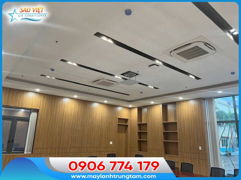 lắp đặt máy lạnh trung tâm giấu trần nối ống gió được Sao Việt đảm bảo uy tín