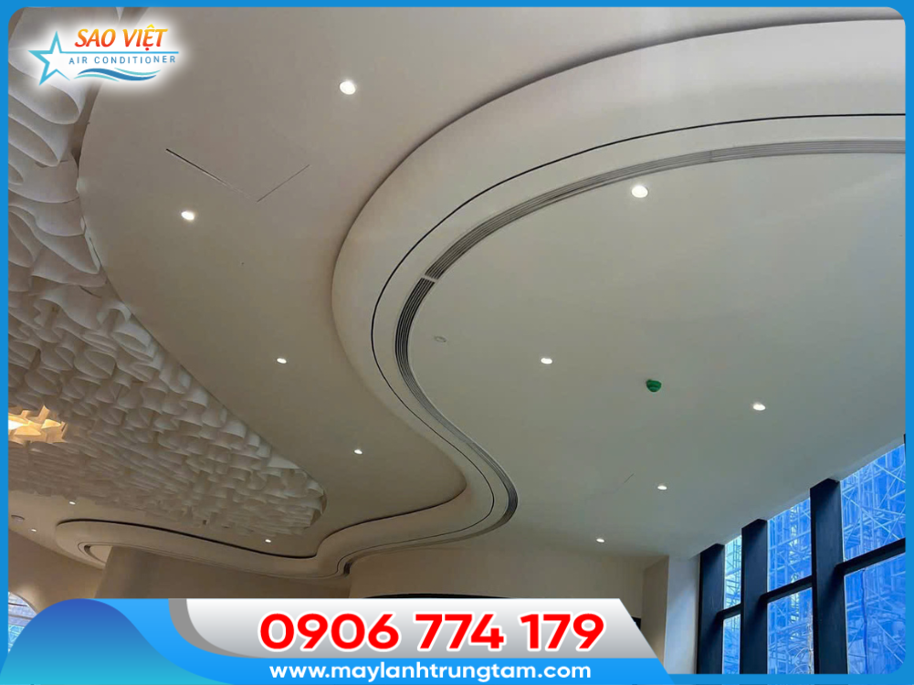 dàn lạnh - máy lạnh trung tâm giấu trần nối ống gió  là một trong những phương pháp thi công kỹ thuật cao được tin dùng tại Việt Nam