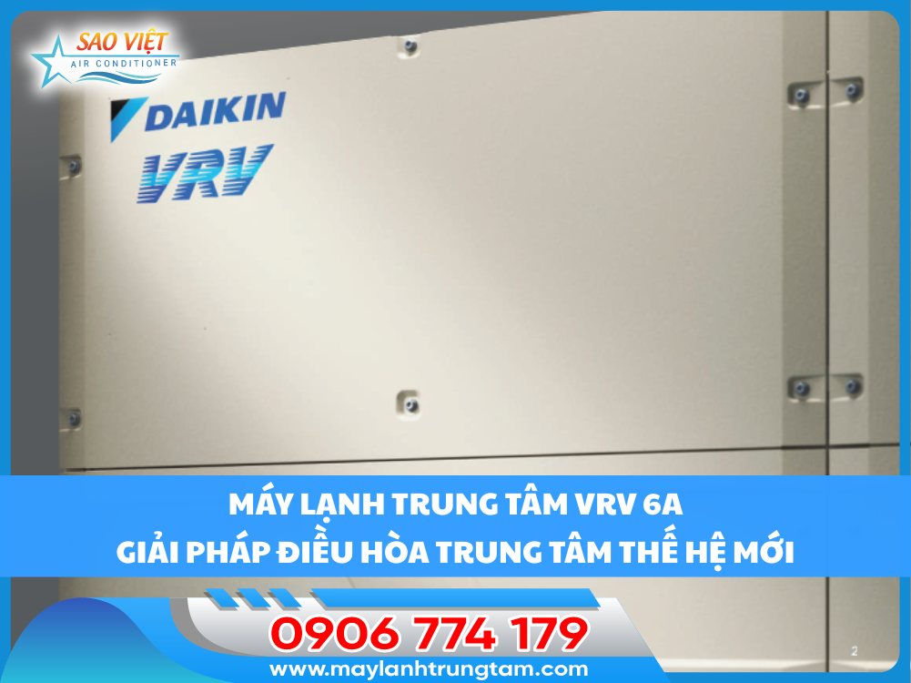 Dòng máy lạnh trung tâm VRV 6A là thế hệ thứ 6 từ Daikin, nổi bật với thiết kế dàn nóng nhỏ gọn, vận hành tối ưu cùng môi chất lạnh thế hệ mới R-32, phù hợp cho hệ thống từ 4 đến 64 dàn lạnh, lý tưởng cho các công trình cao cấp cần tiết kiệm không gian và năng lượng.